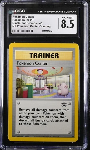2001 POKEMON PROMO BLACK STAR #40 POKEMON CENTER-N.Y. CGC 8 NM-Mint+ POP 1/22