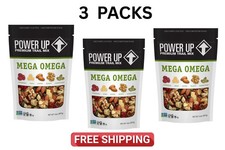 Power Up Mega Omega Trail Mix from Gourmet Nut, Resealable Bag, 14 oz, 3 Pack