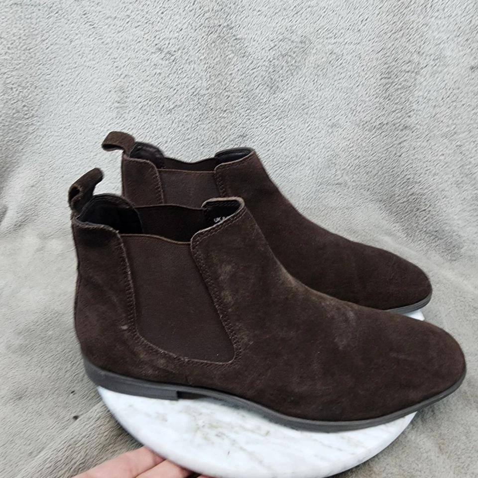 Asos Zapatos Hombres Talla 9 Diseño Cuero Marrón Chelsea Botines *BUC* Foto 4 de 4