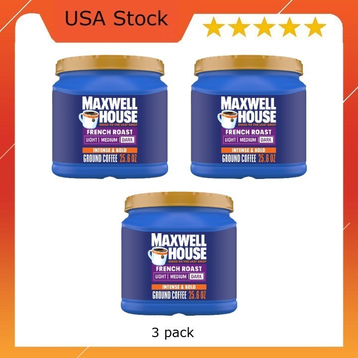 Maxwell House Dark French Roast Ground Coffee, 25.6 oz. Cani