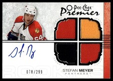 2007-08 O-Pee-Chee Premier JERSEY AUTO RC Stefan Meyer Rookie Auto 078/299