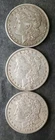 1900 O, 1901 O, and 1904 O $1 Morgan Silver Dollars