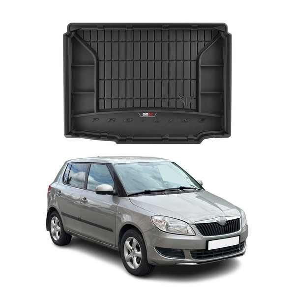 Omac Gummi Kofferraumwanne FüR Skoda Fabia 2006-2014 TPE Laderaumwanne Schwarz-image