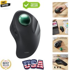 Wireless Ergonomic Trackball Mouse, Rechargeable, Bluetooth Rollerball Mouse,...