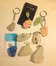 10 Piece Set Of Sea Glass And Sea Tile