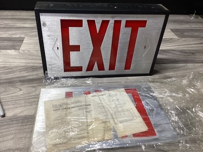 EXIT SIGN EMERGI-LITE DIE CAST Aluminum RED LED #135D133PR5*SI