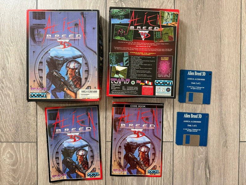 Commodore Amiga Alien Breed 3D Big Box PAL Team 17