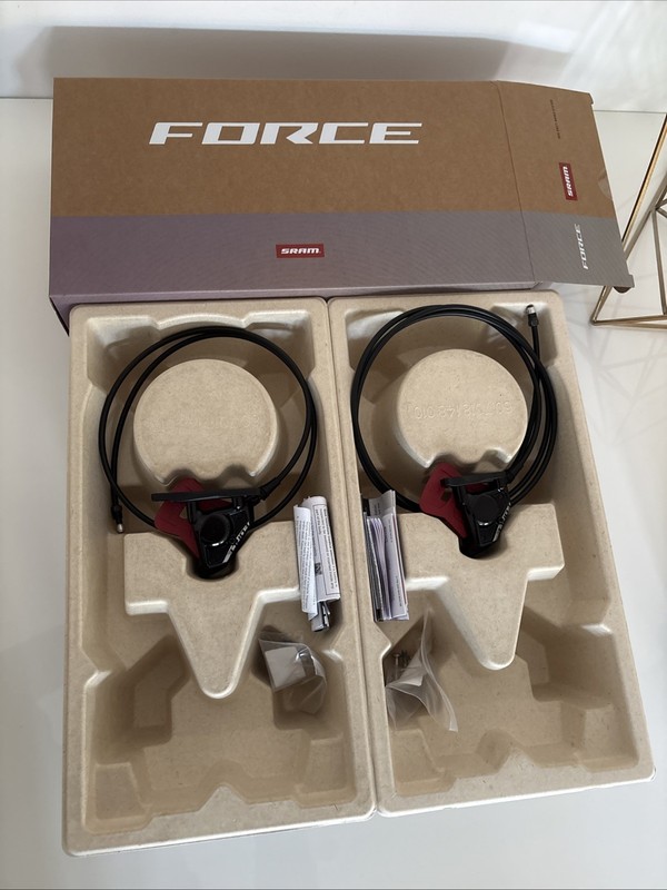 SRAM Force AXS E1 Hydraulic Disc Brake Caliper Flat Mount Pair New