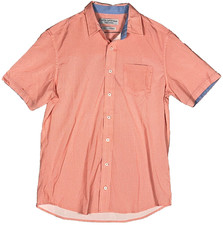 Nick Graham Everywhere S/P Orange S/S Stretch Modern Fit Button Up Shirt 3298