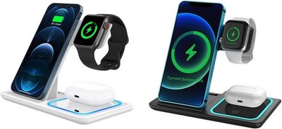 Phone Watch Earbuds 3in1 Wireless Charging Station Charger  iPhone Samsung etc.