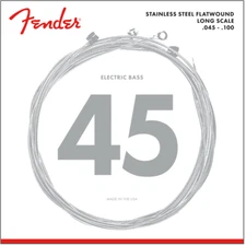 Fender 9050L Stainless Steel Flatwound Electric Bass Strings - LIGHT, 45-100