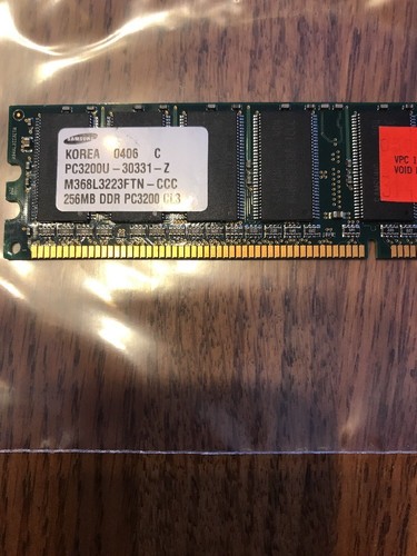 Samsung 0406 C PC3200u-30331-Z M368L3223FTN-CCC 256MB DDR SHIPS N 24h - Picture 2 of 4