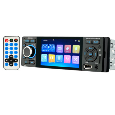 Touch Screen MP5 Radio 4.1in Single DIN Car Stereo Player Bluetooth USB/AUX/TF