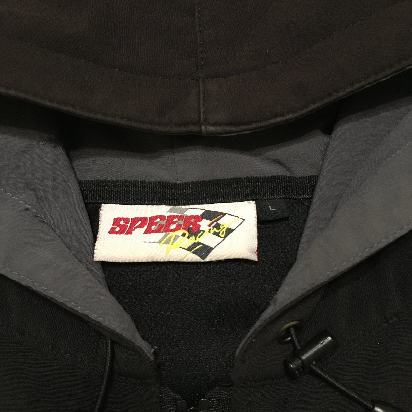 Speer Racing elf Arlen Ness RARE mens Black Motorsport Softshell Jacket size L image 4