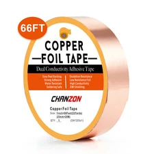 25mmx20m Copper Foil Tape Conductive Adhesive for Slug Repel/EMI Shielding/Glass