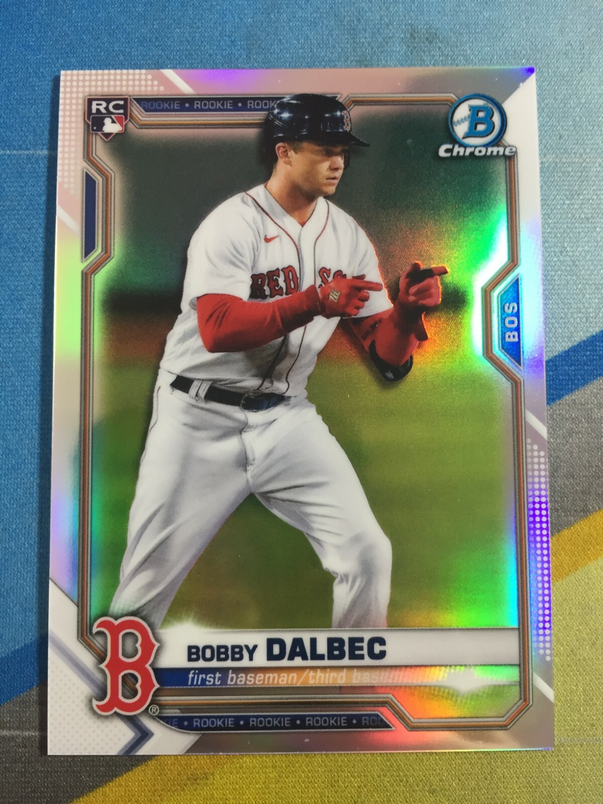 2021 Bowman Chrome BOBBY DALBEC Boston Red Sox Rookie Photo Variation Refractor