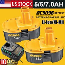18V 7.0Ah 6.0Ah Battery / Charger For Dewalt 18 VOLT DC9096 DC9098 DC9099 DW9096