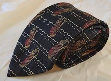 Jack Nicklaus Men's Tie Black Gold Maroon Golf Bags Made In USA 100% Silk