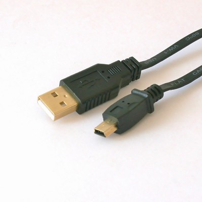 50cm USB 2.0 Hi-Speed Mini-B Stecker 5-polig Flach-Kabel Lade Daten Synchro 0,5m