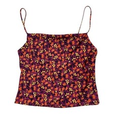 Zara Satin Floral Cropped Cami Womens - Size XS
