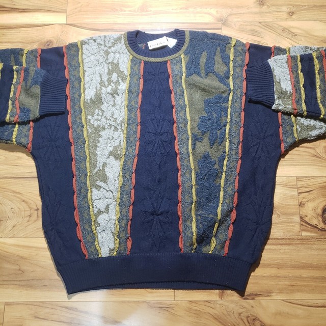 Rare Carlo Colucci Vintage Mens Sweater Linen Viscose Black Mens Large | eBay
