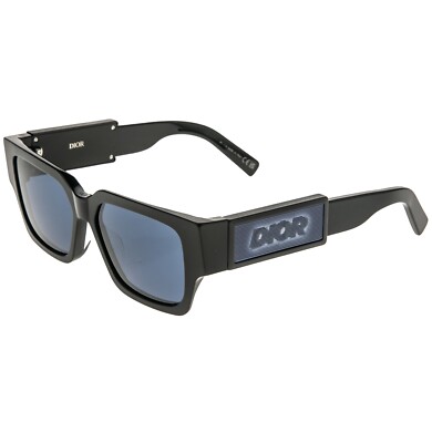 CHRISTIAN DIOR HOLOGRAPHIC CD Logo Black Blue Sunglasses