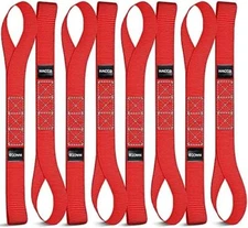 8PK Soft Loop Motorcycle Tie-Down Straps, 1.6 x 17inch 12000LB Break Strength,