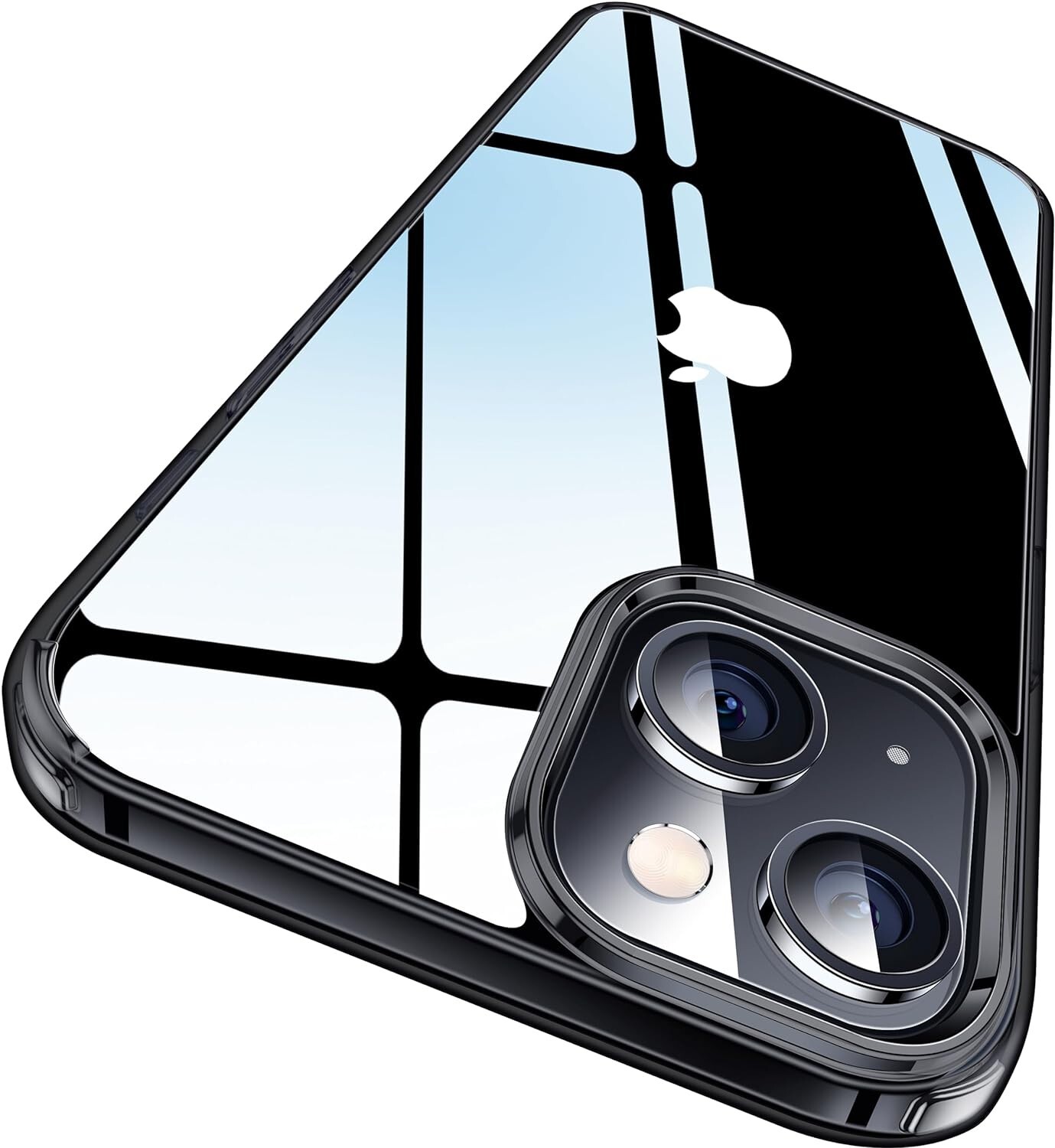 CASEKOO Clearlock iPhone 15 Case. Black Sides, Clear Back (6.1 Inch)-image