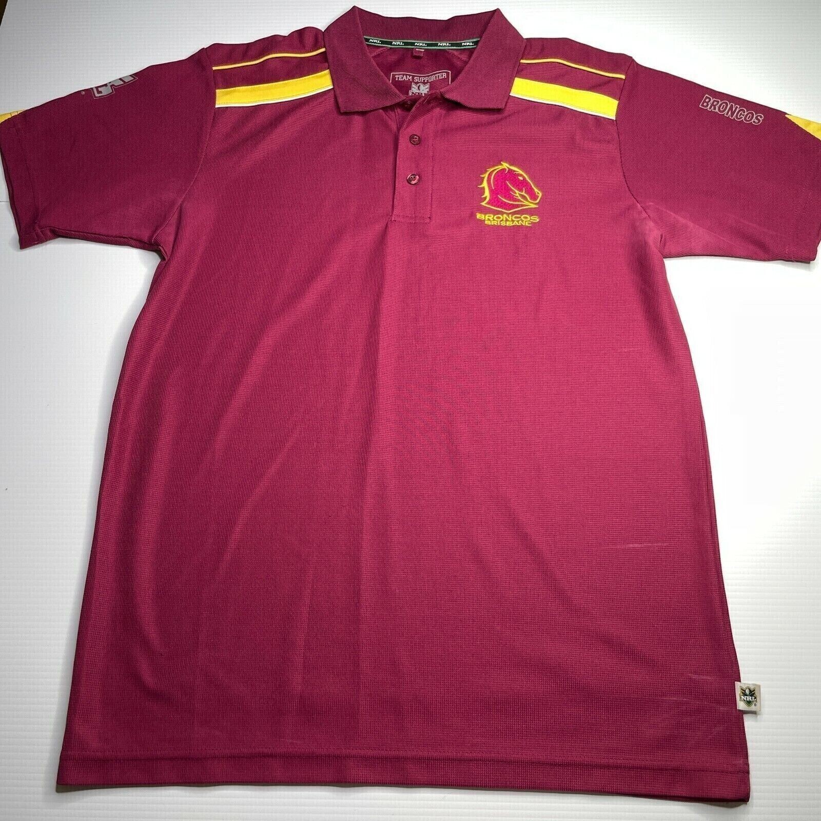 NRL Logo Polo Shirt Mens Size S Athletic Football League Fit