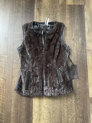 Iris Setlakwe Mongolian faux fur vest size 6 NEW Womans Retail $495