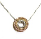 New 925 multi color plated .15ct VS1 G diamond pendant necklace 3.1g 18 — photo 3