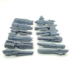 Lot of 12 - 2” CUSTOM Infinity Forward Dawn Pelican unsc Halo Battle Fleet Ships