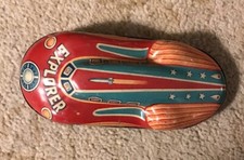 Vintage Tin Space Explorer Litho Friction Car Made In Japan 1950  s