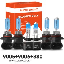 For Chevy Tahoe 2001-2006 -6x Combo Halogen Headlight High Low  Fog Light Bulbs