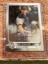 2022 Riley Adams Topps Chrome  RC Auto Refractor + Chrome Base RC + BB RC