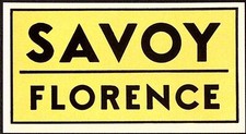 Savoy France Vintage Souvenir Hotel Luggage Label 2.5 x 4.25"