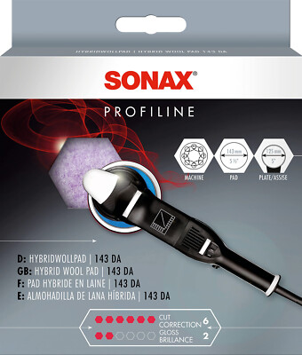 SONAX Hybrid Wool Pad 143 mm/5.75 in - effective pad to remove deep scratches