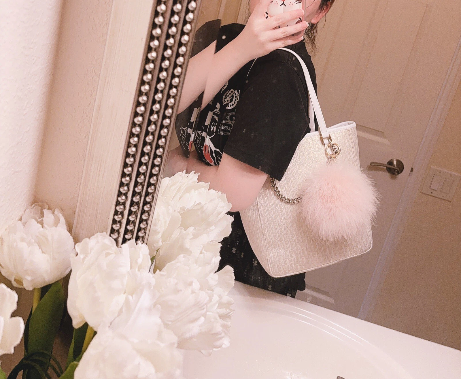 Auth Rare Christian Dior Monogramme Livre toile Sac fourre tout sac à main sac bandoulière