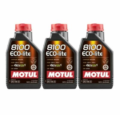 MOTUL 8100 ECO-LITE 5W20 - 3L - Fully Synthetic Engine Motor Oil (3 x 1L)