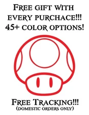 Toad, Mario, Peach, Luigi, Toadette, Vinyl, Decal, Sticker, Nintendo, Mushroom