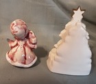 Vintage Lefton Christmas Tree Napkin Holder & Handicap Village Girl w/Presents — photo 4