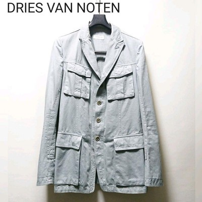 Dries Van Noten Jacket Light Blue Cotton 100% Men