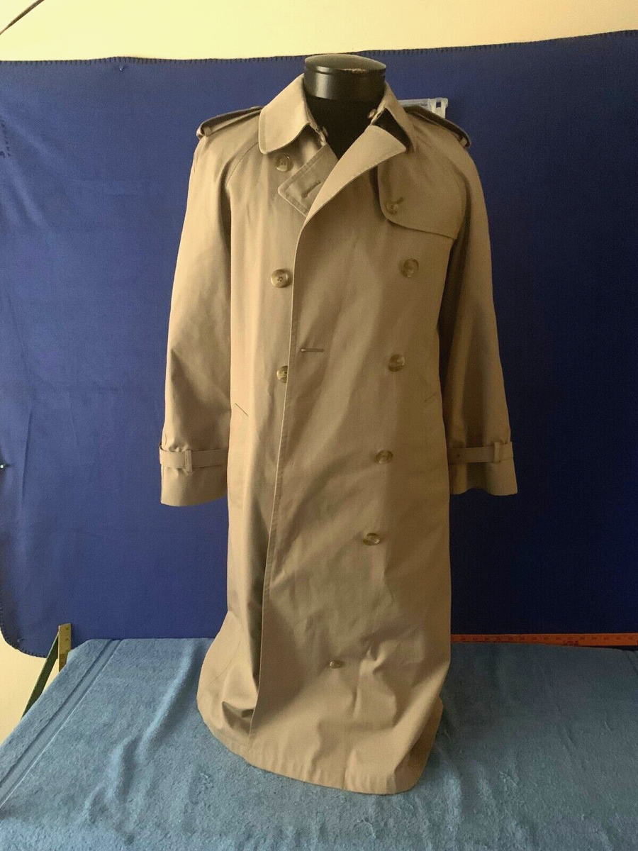 Brooks Brothers Rain Coat Beige Trench Coat Wool Lined Women's