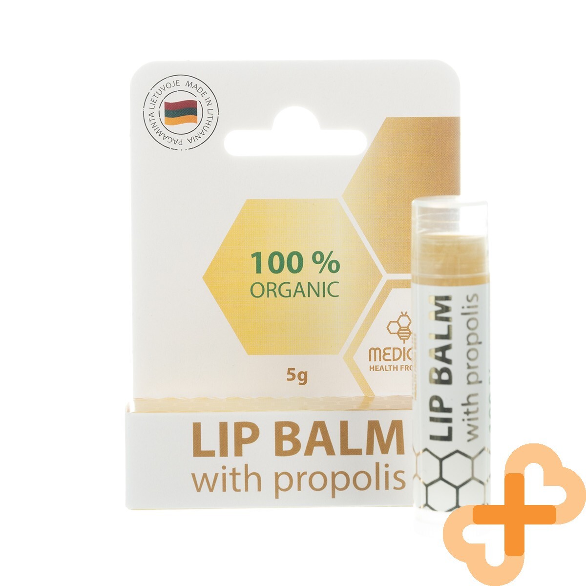 MEDICATA ORGANIC 100% Lip Balm 5g with Propolis Hygenic Lip Care