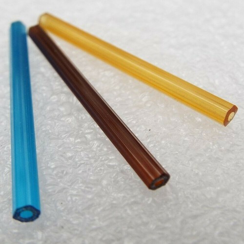 3 COLOR 30mm Bugle Czech Craft Jewellery Matt Hex Beadwork BUY 10g 20g Beads 484 - Picture 3 of 12