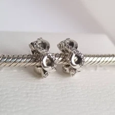 2 PANDORA Spacers Infinity Sterling Silver Love Friends with box #134