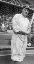 Babe Ruth In Batting Stance 1920 OLD BASEBALL PHOTO