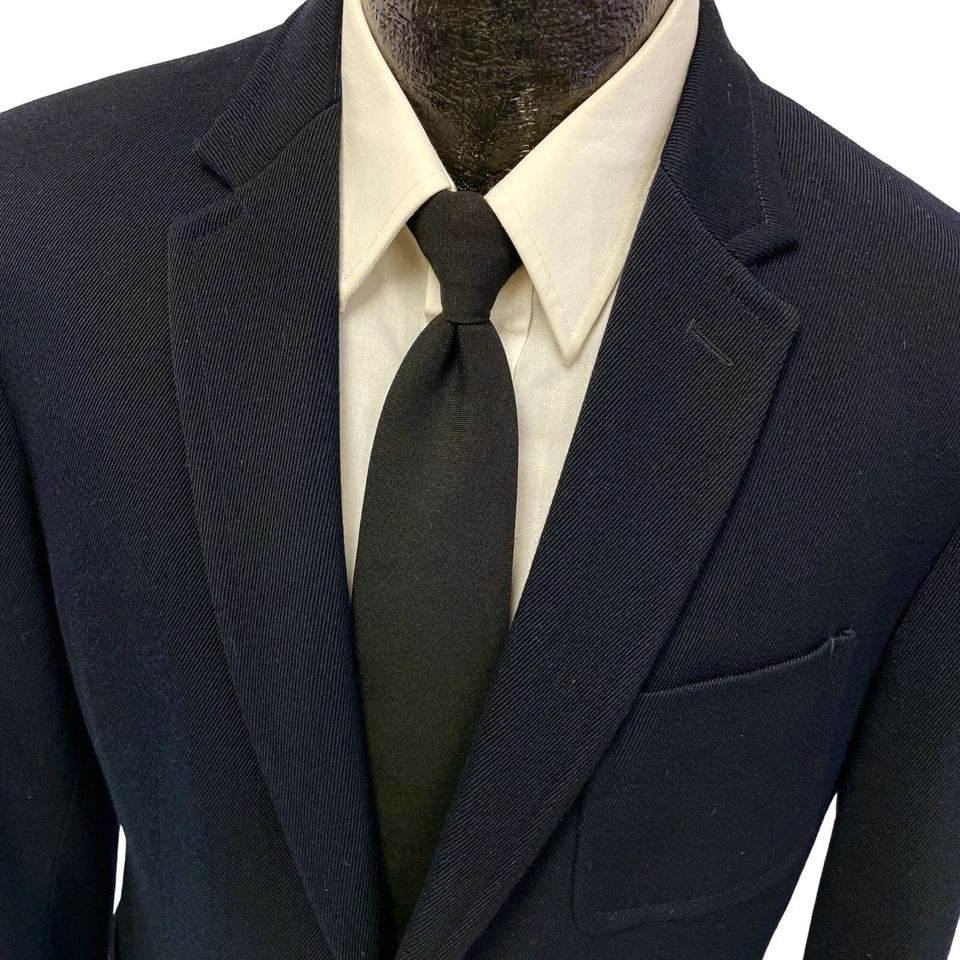 Banana Republic TAILORED FIT Navy Sport Coat SURGEON CUFF Jacket Wool Blazer 42 - Image 2 of 4