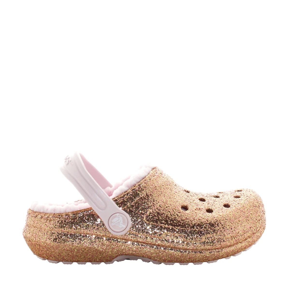 Pink glitter cheap crocs women's