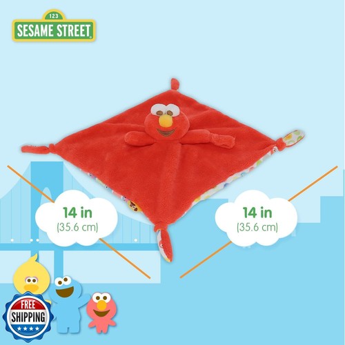 KIDS PREFERRED Sesame Street Elmo Blanky Made of Soft Material with Knotted C - Picture 4 of 5